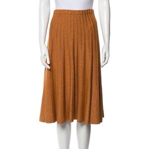 Ronny Kobo Orange Sparkle Knit Skirt